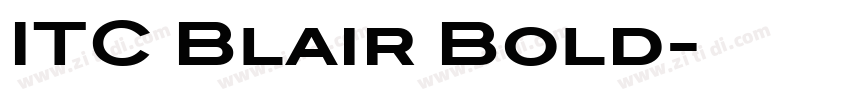 ITC Blair Bold字体转换